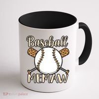 Baseball Memaw Sports Player Lover Coach Graphic Cool Gift Coffee Mug thumb 1