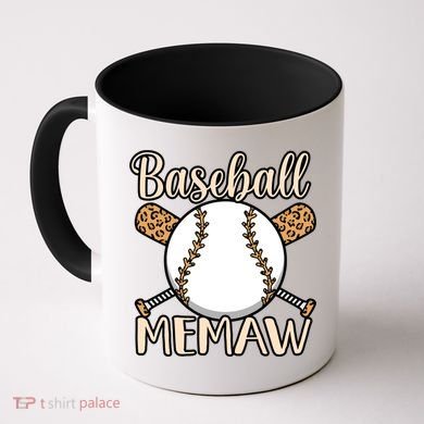 Baseball Memaw Sports Player Lover Coach Graphic Cool Gift Coffee Mug