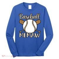 Baseball Memaw Sports Player Lover Coach Graphic Cool Gift Long Sleeve Shirt thumb 0