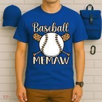 Baseball Memaw Sports Player Lover Coach Graphic Cool Gift T-Shirt thumb 6