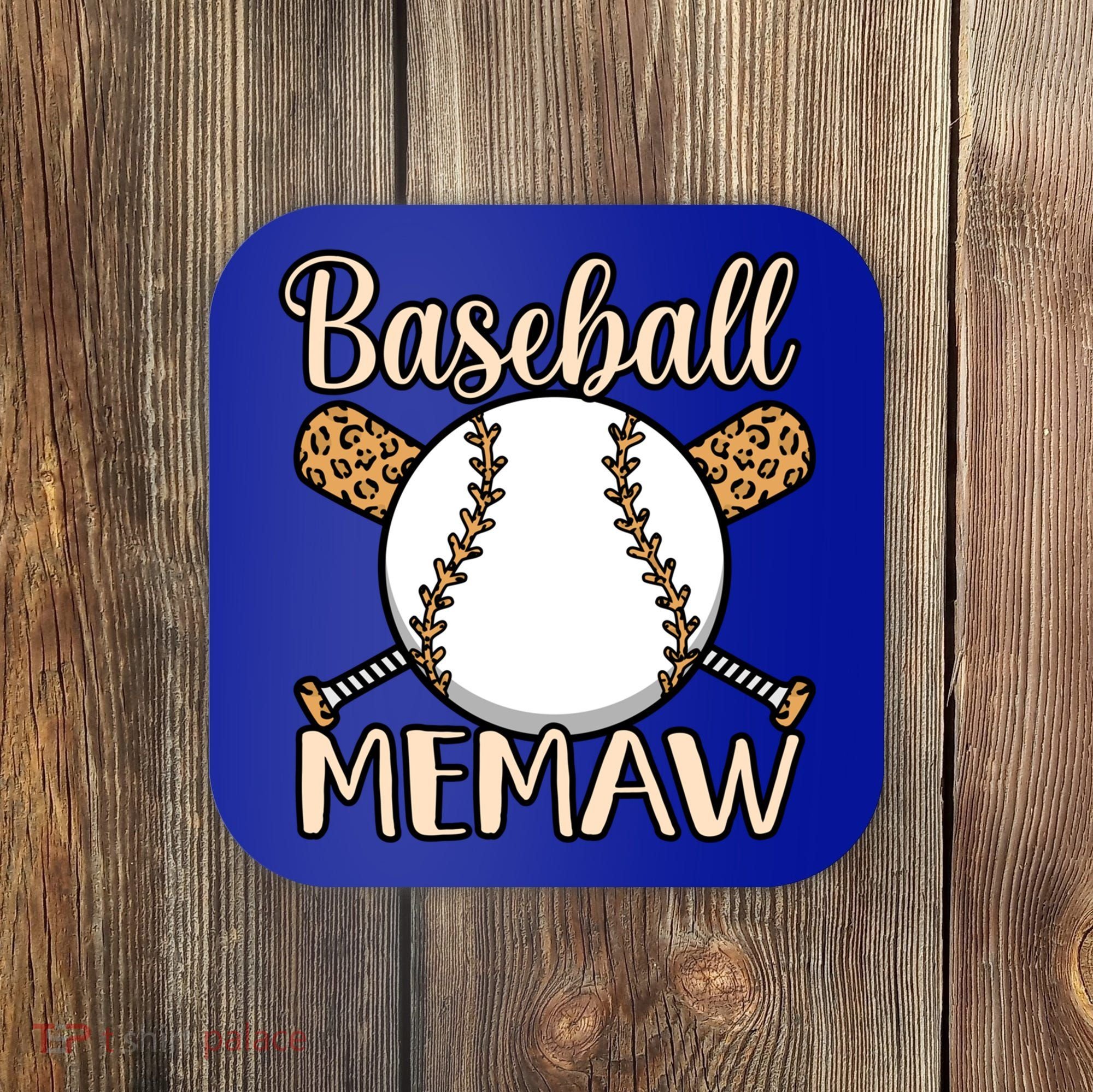 Baseball Memaw Sports Player Lover Coach Graphic Cool Gift Coaster