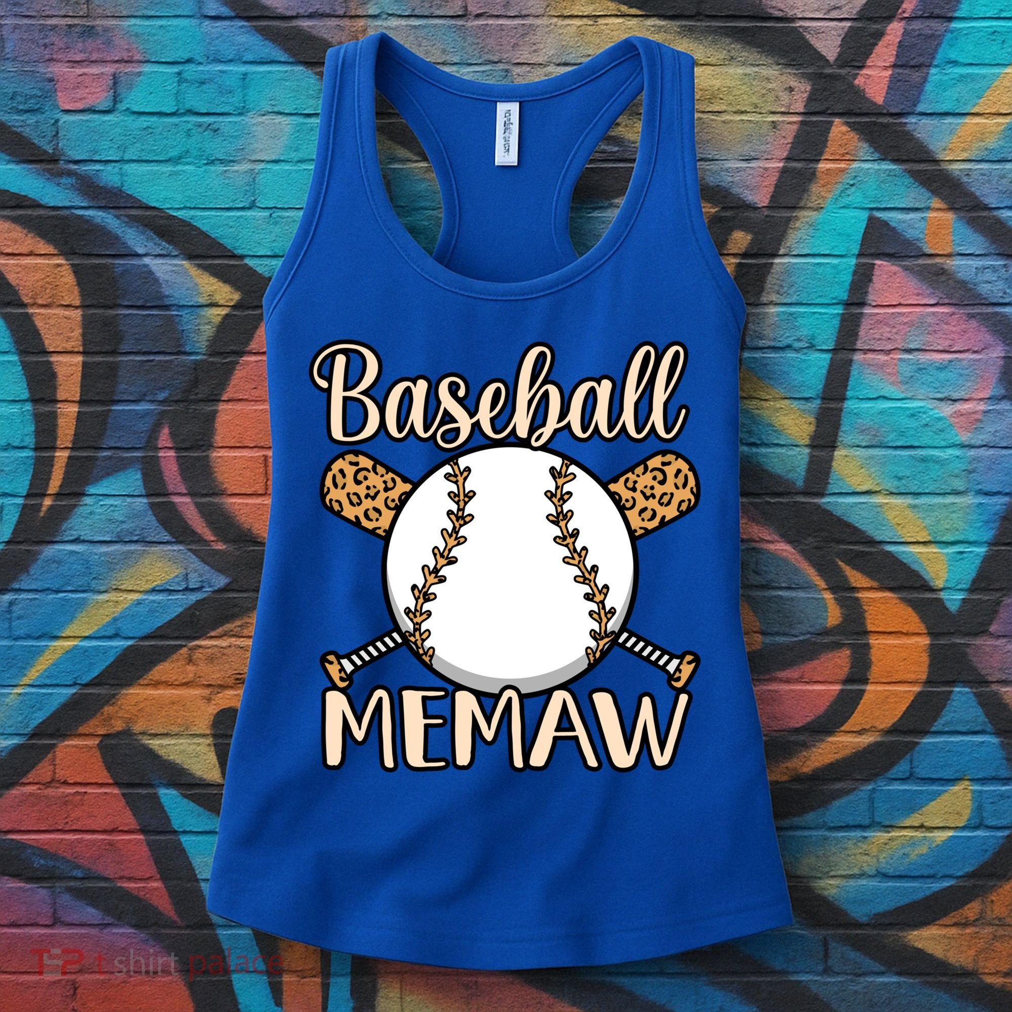 Baseball Memaw Sports Player Lover Coach Graphic Cool Gift Women's Tank Top