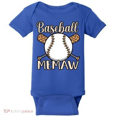 Baseball Memaw Sports Player Lover Coach Graphic Cool Gift Baby Bodysuit