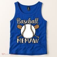 Baseball Memaw Sports Player Lover Coach Graphic Cool Gift Tank Top thumb 2