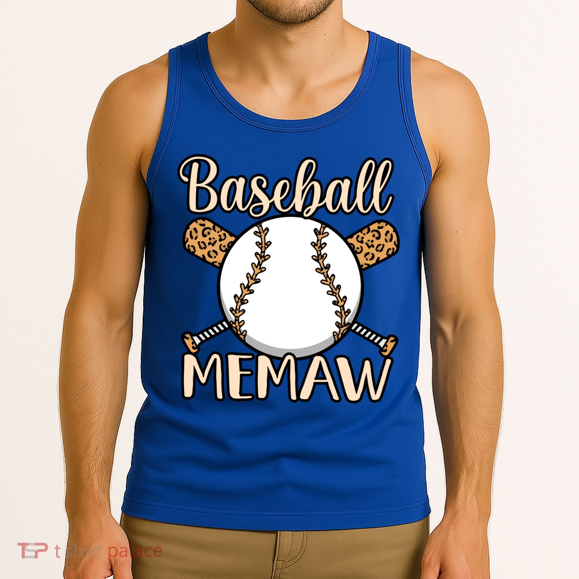 Baseball Memaw Sports Player Lover Coach Graphic Cool Gift Tank Top
