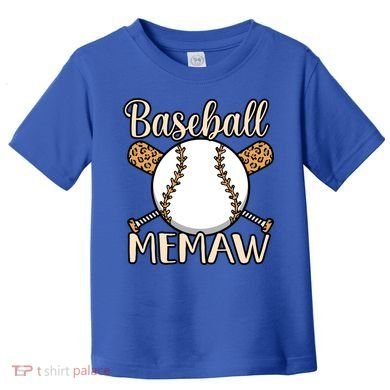 Baseball Memaw Sports Player Lover Coach Graphic Cool Gift Toddler T-Shirt
