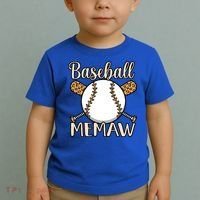 Baseball Memaw Sports Player Lover Coach Graphic Cool Gift Toddler T-Shirt thumb 2