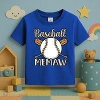 Baseball Memaw Sports Player Lover Coach Graphic Cool Gift Toddler T-Shirt thumb 3