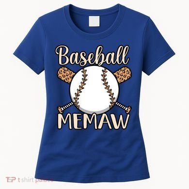 Baseball Memaw Sports Player Lover Coach Graphic Cool Gift Women's T-Shirt