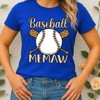 Baseball Memaw Sports Player Lover Coach Graphic Cool Gift Women's T-Shirt thumb 2