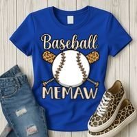 Baseball Memaw Sports Player Lover Coach Graphic Cool Gift Women's T-Shirt thumb 3