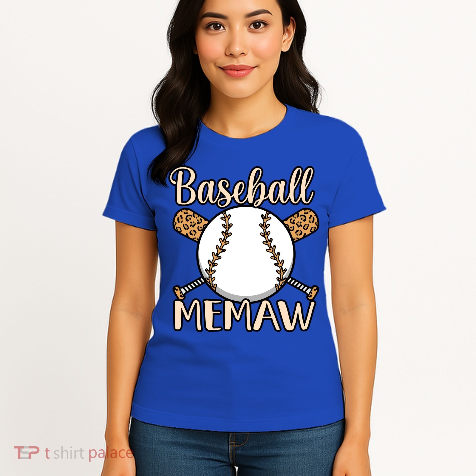 Baseball Memaw Sports Player Lover Coach Graphic Cool Gift Women's T-Shirt