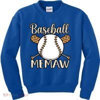Baseball Memaw Sports Player Lover Coach Graphic Cool Gift Kids Sweatshirt thumb 0