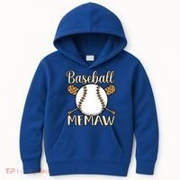 Baseball Memaw Sports Player Lover Coach Graphic Cool Gift Kids Hoodie thumb 0