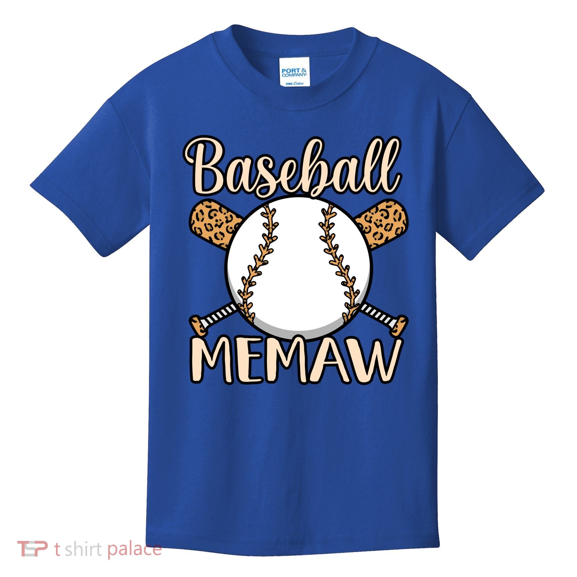Baseball Memaw Sports Player Lover Coach Graphic Cool Gift Kids T-Shirt