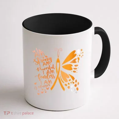 Butterfly Multiple Sclerosis Awareness Coffee Mug back