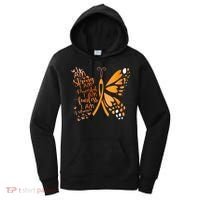 Butterfly Multiple Sclerosis Awareness Women's Hoodie thumb 0