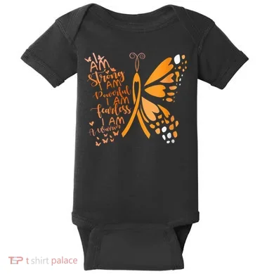 Butterfly Multiple Sclerosis Awareness Baby Bodysuit
