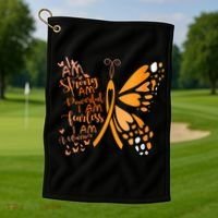 Butterfly Multiple Sclerosis Awareness Golf Towel thumb 1
