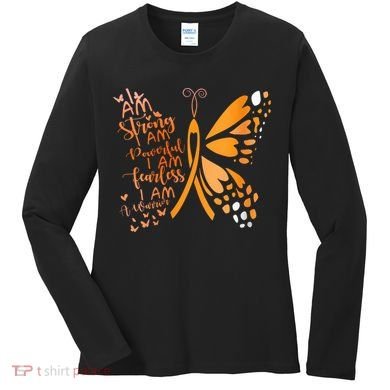 Butterfly Multiple Sclerosis Awareness Women's Long Sleeve Shirt