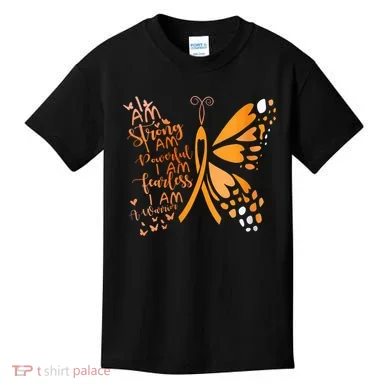 Butterfly Multiple Sclerosis Awareness Kids T-Shirt