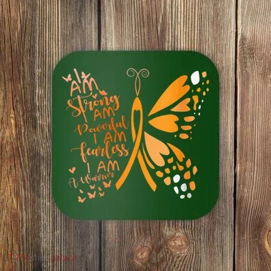Butterfly Multiple Sclerosis Awareness Coaster