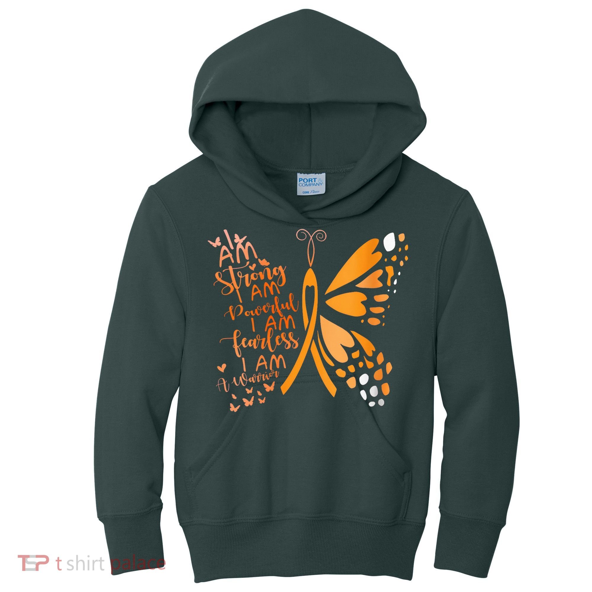 Butterfly Multiple Sclerosis Awareness Kids Hoodie