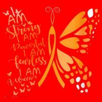 Butterfly Multiple Sclerosis Awareness Santa Hat thumb 1