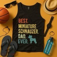 Best Miniature Schnauzer Dad Ever Dog Daddy Fathers Day Tank Top thumb 4
