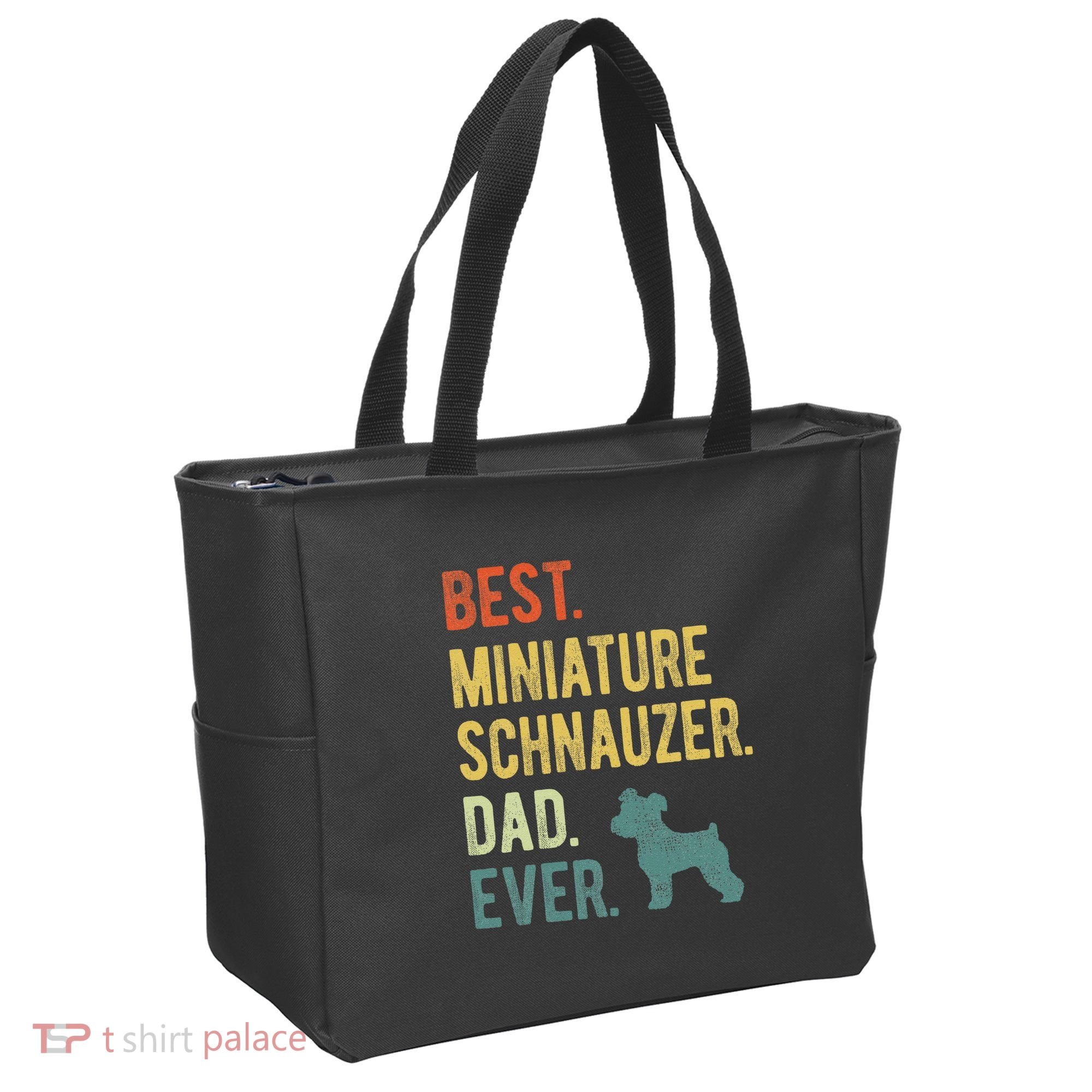 Best Miniature Schnauzer Dad Ever Dog Daddy Fathers Day Tote Bag