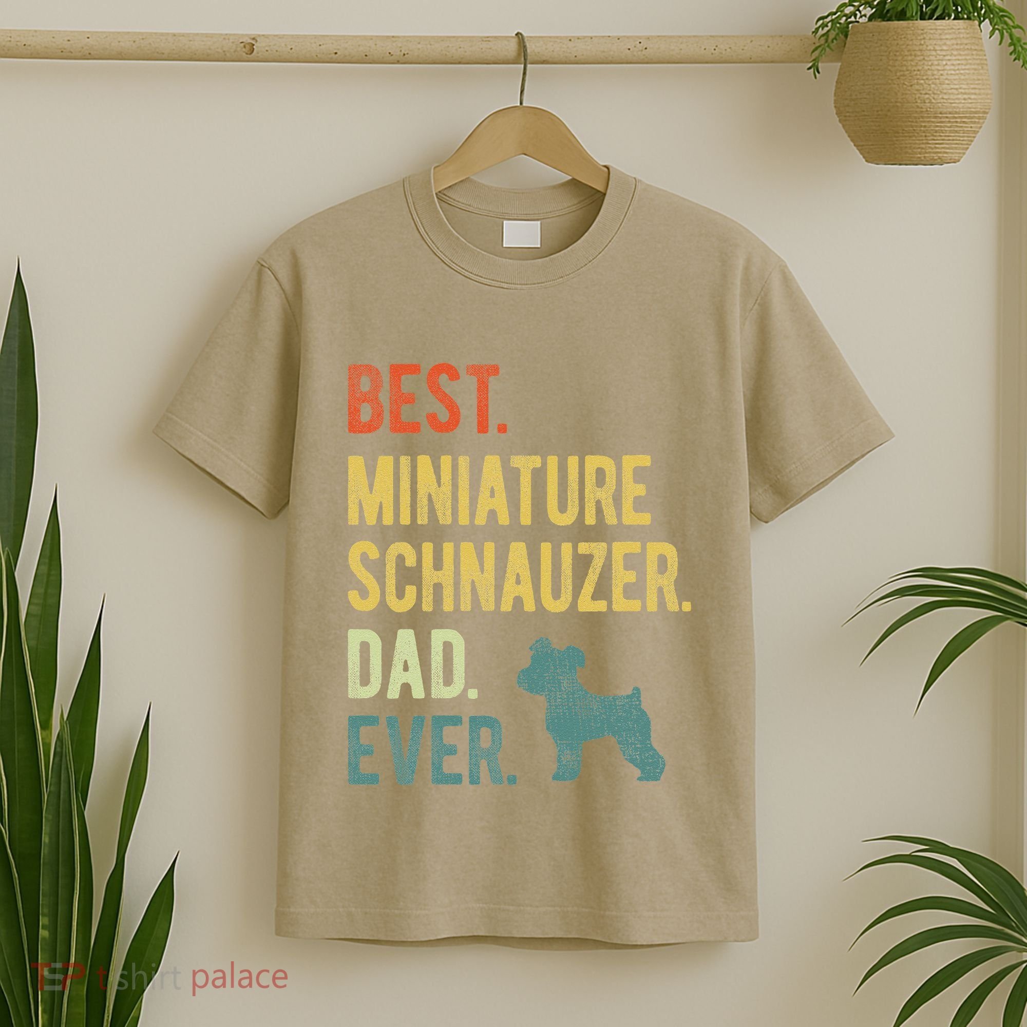 Best Miniature Schnauzer Dad Ever Dog Daddy Fathers Day T-Shirt