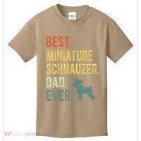 Best Miniature Schnauzer Dad Ever Dog Daddy Fathers Day Kids T-Shirt thumb 0