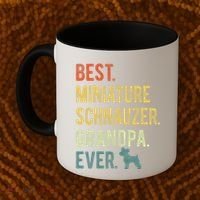 Best Miniature Schnauzer Grandpa Ever Dog Lover Fathers Day Coffee Mug thumb 2