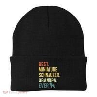 Best Miniature Schnauzer Grandpa Ever Dog Lover Fathers Day Beanie thumb 0