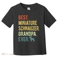 Best Miniature Schnauzer Grandpa Ever Dog Lover Fathers Day Toddler T-Shirt thumb 0
