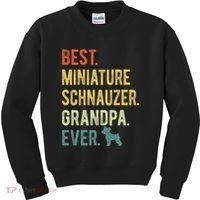 Best Miniature Schnauzer Grandpa Ever Dog Lover Fathers Day Kids Sweatshirt thumb 0