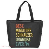 Best Miniature Schnauzer Grandpa Ever Dog Lover Fathers Day Tote Bag thumb 0
