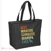 Best Miniature Schnauzer Grandpa Ever Dog Lover Fathers Day Tote Bag thumb 2