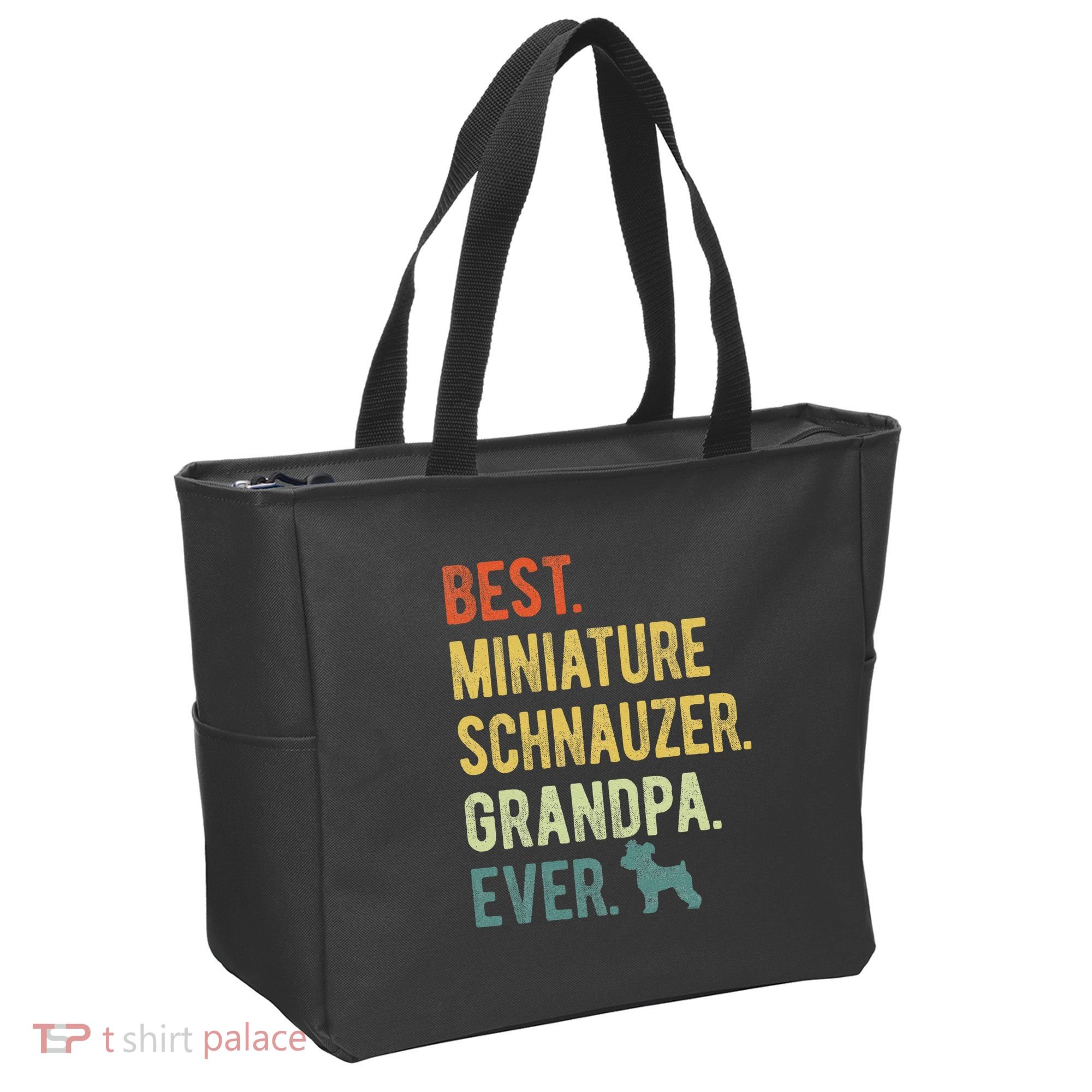 Best Miniature Schnauzer Grandpa Ever Dog Lover Fathers Day Tote Bag