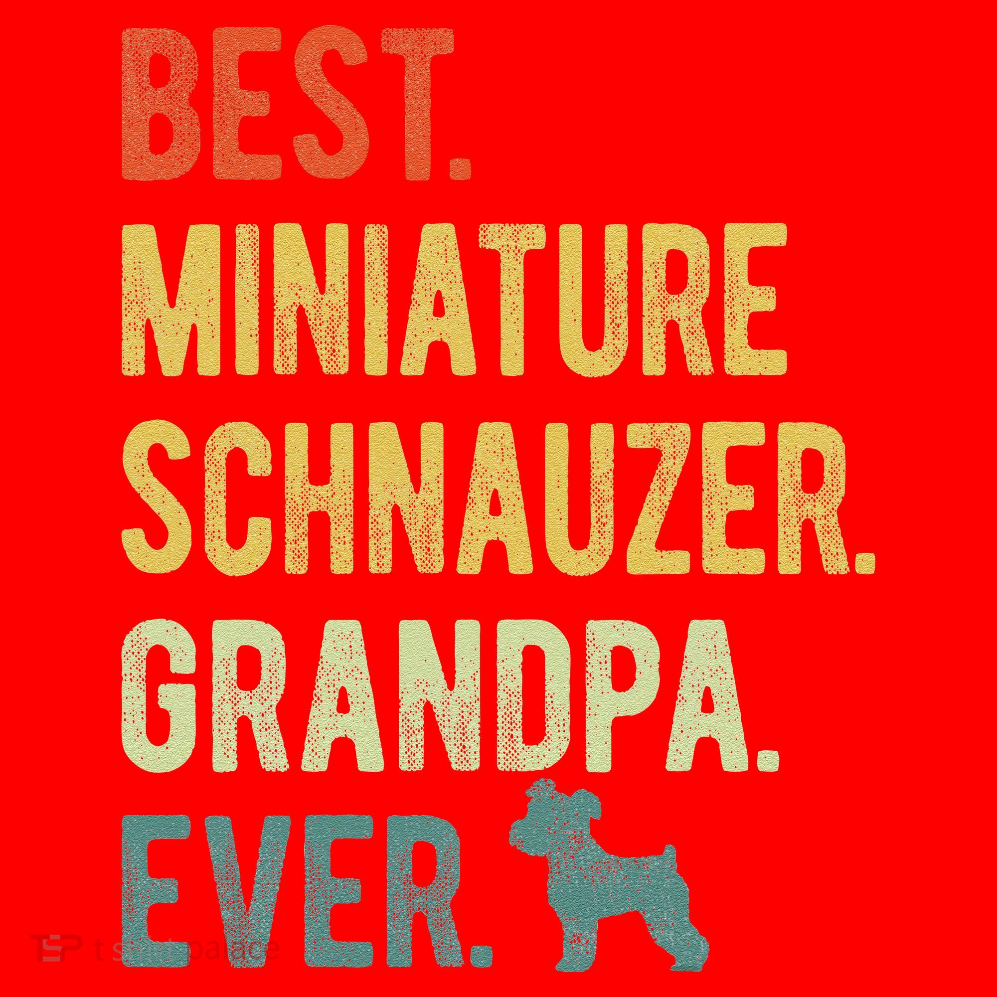 Best Miniature Schnauzer Grandpa Ever Dog Lover Fathers Day Santa Hat