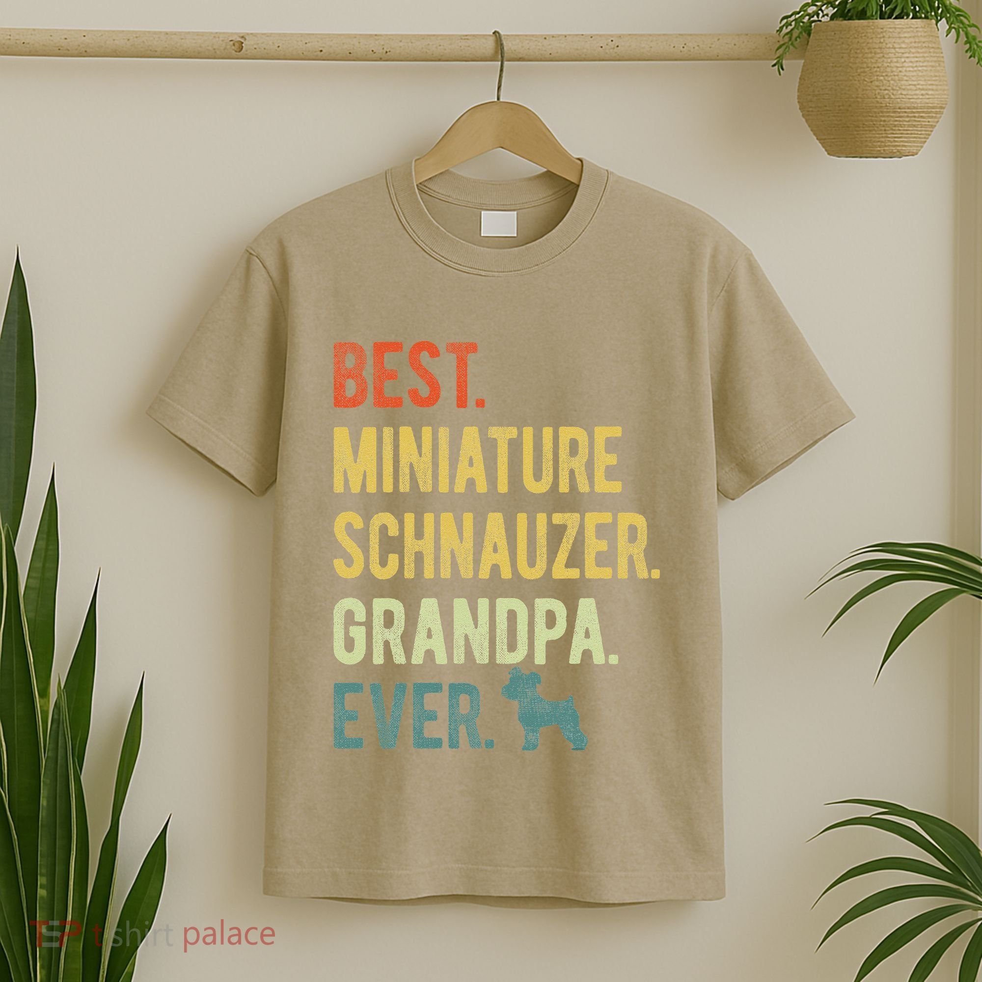 Best Miniature Schnauzer Grandpa Ever Dog Lover Fathers Day T-Shirt