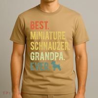Best Miniature Schnauzer Grandpa Ever Dog Lover Fathers Day T-Shirt thumb 3