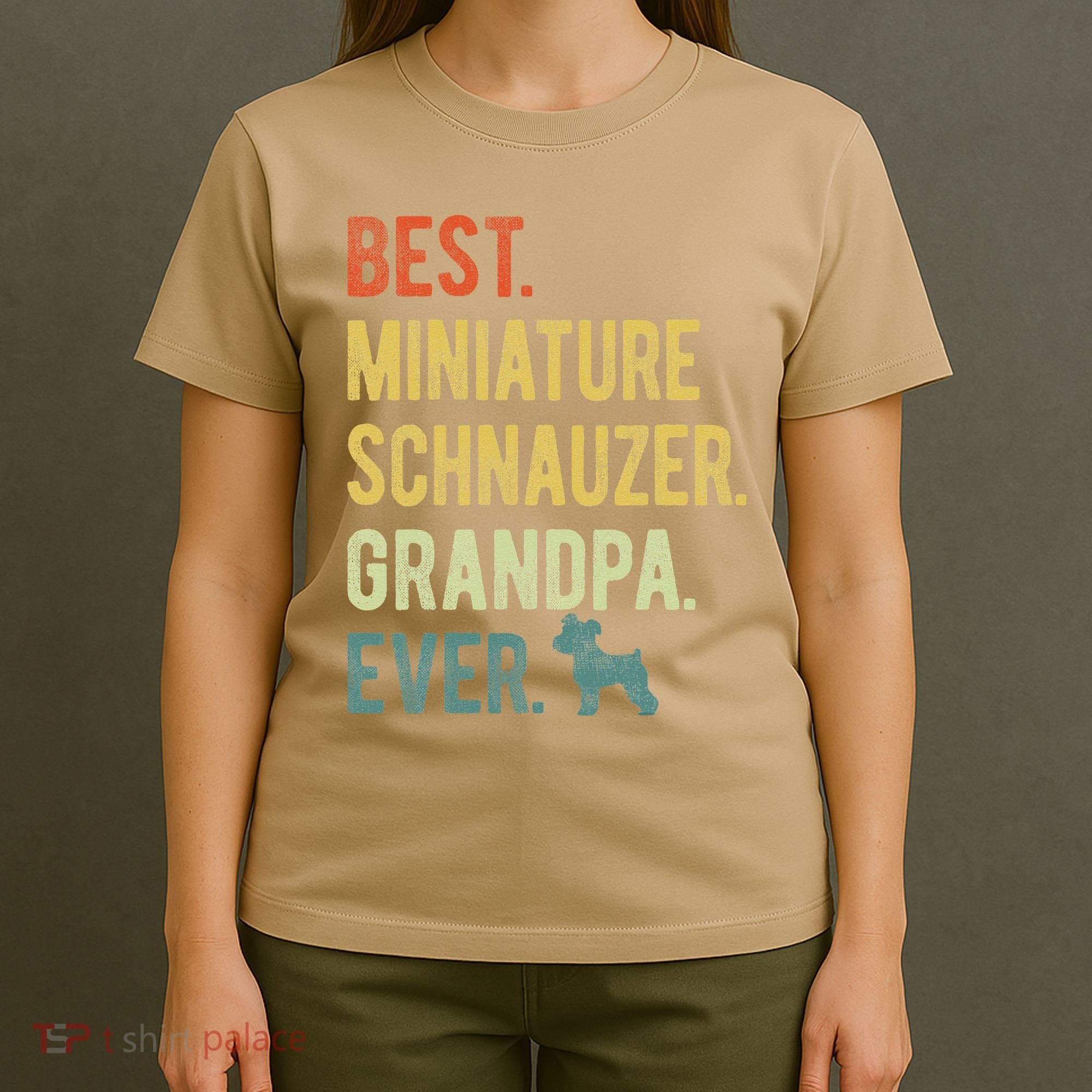 Best Miniature Schnauzer Grandpa Ever Dog Lover Fathers Day T-Shirt