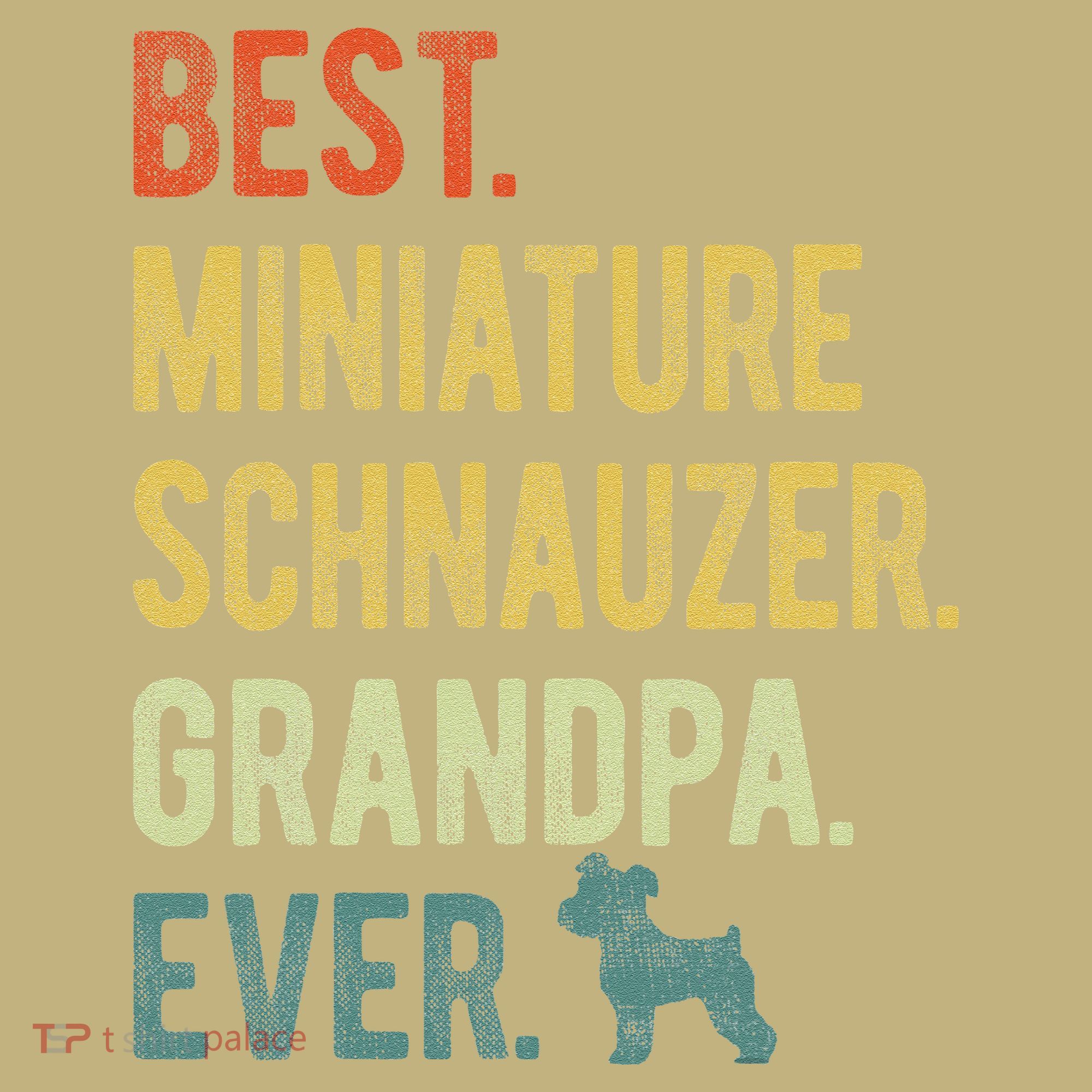 Best Miniature Schnauzer Grandpa Ever Dog Lover Fathers Day Polo
