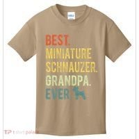 Best Miniature Schnauzer Grandpa Ever Dog Lover Fathers Day Kids T-Shirt thumb 0
