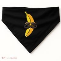 Banana Mustache Sunglasses Face Funny Fruit Cool Banana USA-Made Doggie Bandana thumb 0