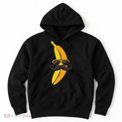 Banana Mustache Sunglasses Face Funny Fruit Cool Banana Hoodie