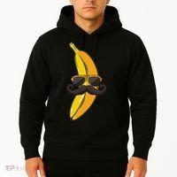 Banana Mustache Sunglasses Face Funny Fruit Cool Banana Hoodie thumb 2