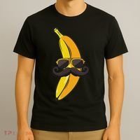 Banana Mustache Sunglasses Face Funny Fruit Cool Banana T-Shirt thumb 3