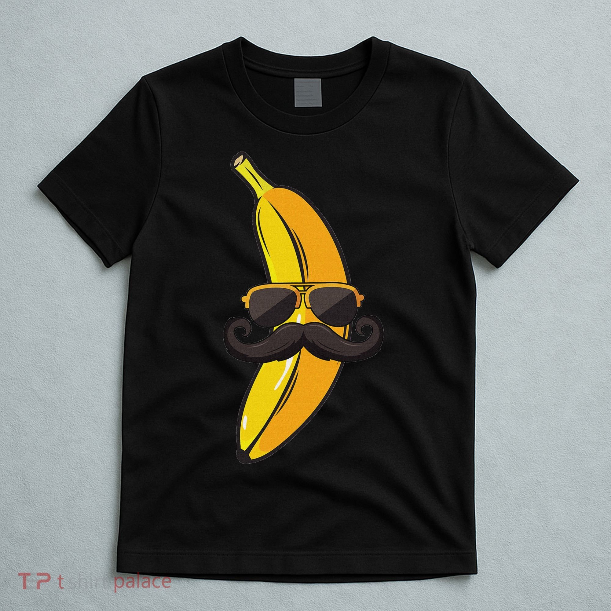 Banana Mustache Sunglasses Face Funny Fruit Cool Banana T-Shirt